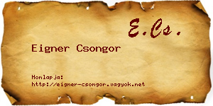 Eigner Csongor névjegykártya