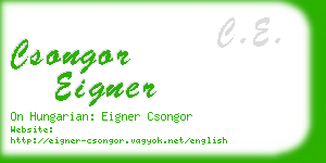 csongor eigner business card